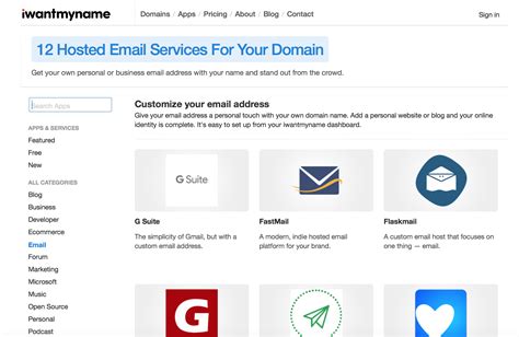 domain email services